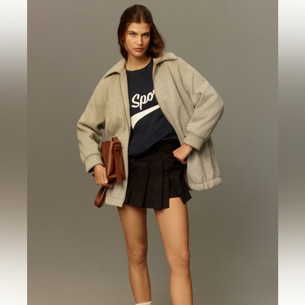 NWT Anthropologie oversized Pilcro cozy bomber jacket